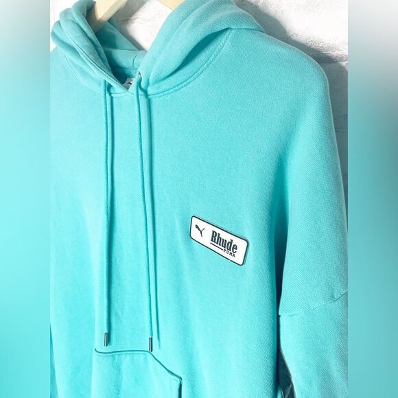 Men's Puma x Rhude Blue Hoodie Limited Edition RARE - Picture 10 of 11